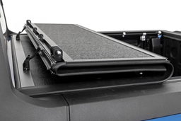 Hard Low-Profile Tri-Fold Bed Cover for 2022-2025 Ford Maverick, view 2, Rough Country 47254500B