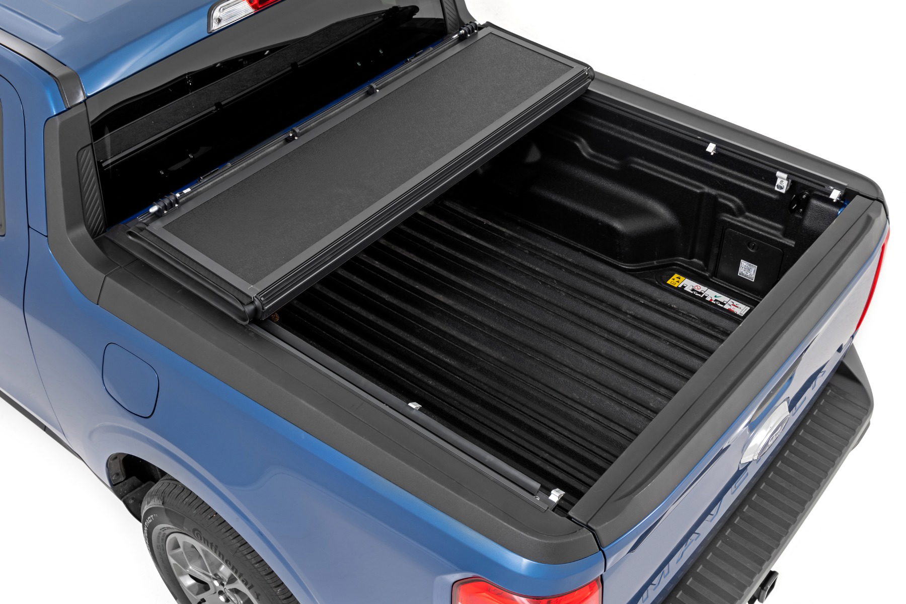 Hard Low-Profile Tri-Fold Bed Cover for 2022-2025 Ford Maverick, Rough Country 47254500B