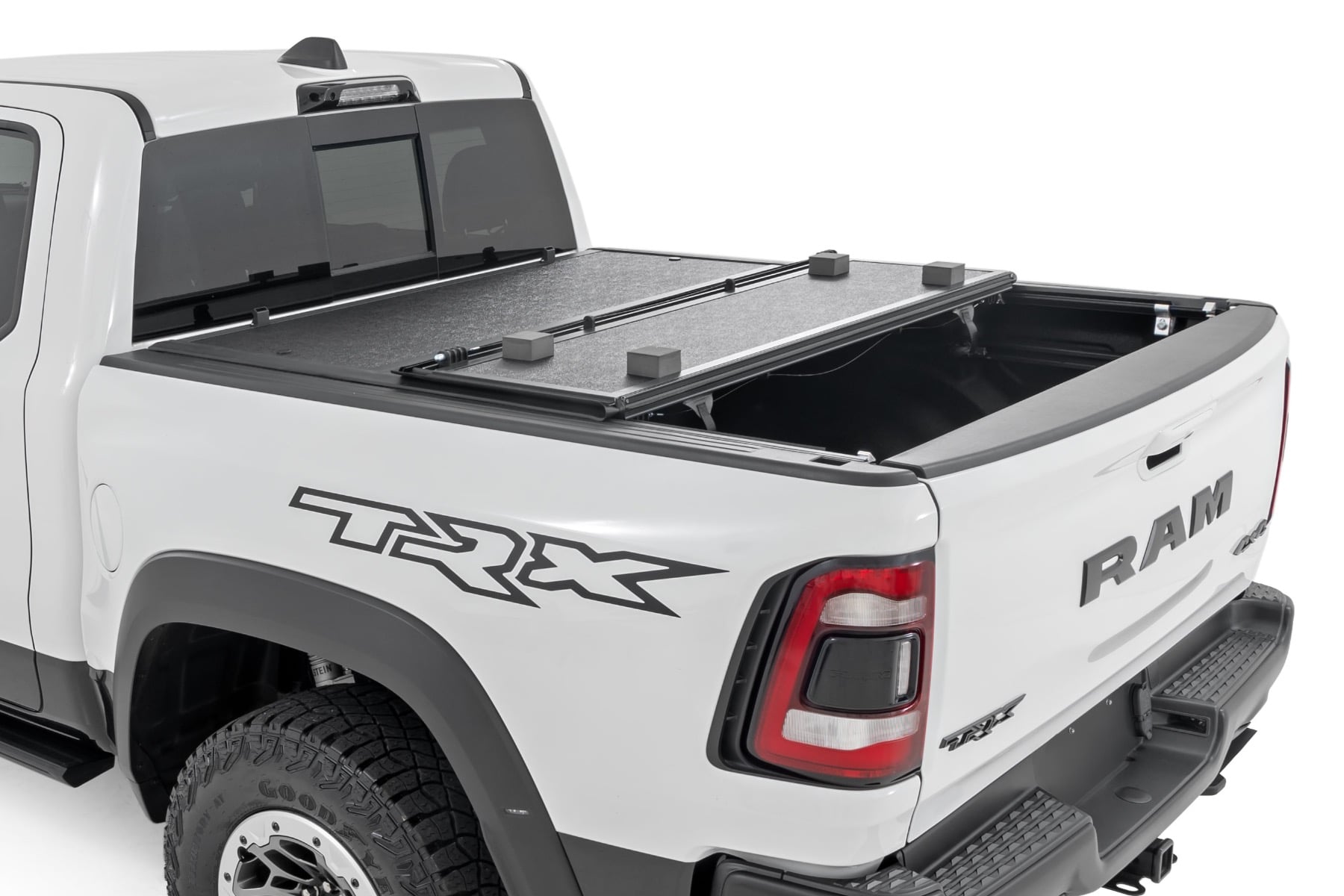 Hard Low Profile Tri-Fold Bed Cover for 2019–2025 Ram 1500, Rough Country 47320550B