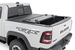 Hard Low Profile Tri-Fold Bed Cover for 2019–2025 Ram 1500, Rough Country 47320550B