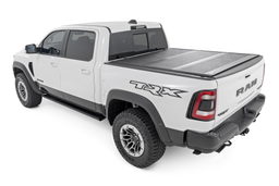 Hard Low Profile Tri-Fold Bed Cover for 2019-2025 Ram 1500, view 2, Rough Country 47320650B