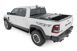 Hard Low Profile Tri-Fold Bed Cover for 2019-2025 Ram 1500, view 3, Rough Country 47320650B