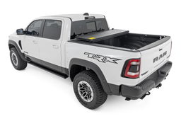 Hard Low Profile Tri-Fold Bed Cover for 2019-2025 Ram 1500, view 4, Rough Country 47320650B
