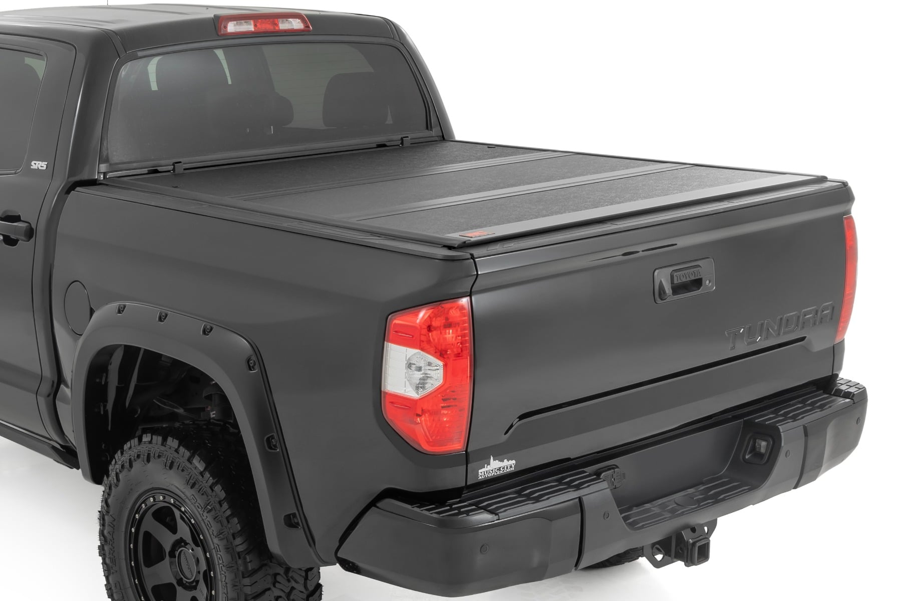 Rough Country Hard Low-Profile Tri-Fold Bed Cover for Toyota Tundra