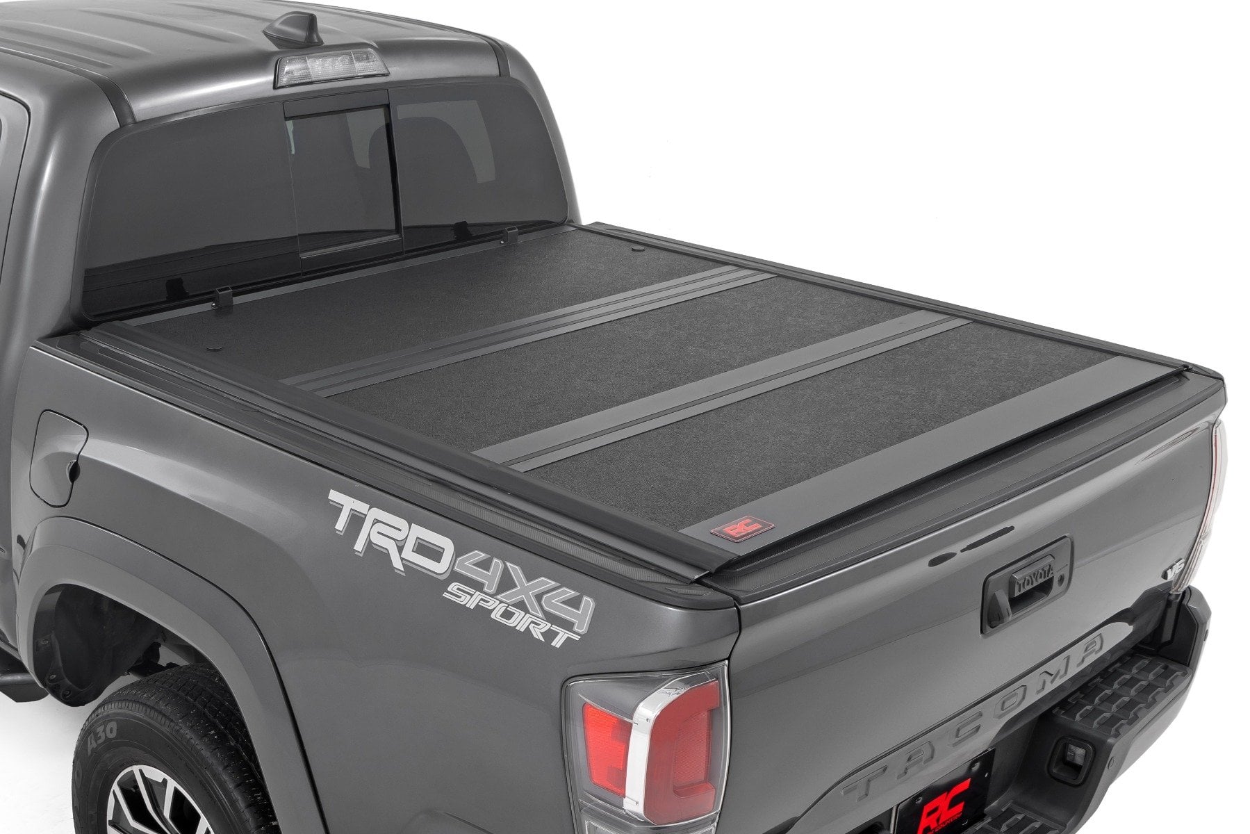 Rough Country Hard Tri-Fold Bed Cover for 2016–2023 Toyota Tacoma