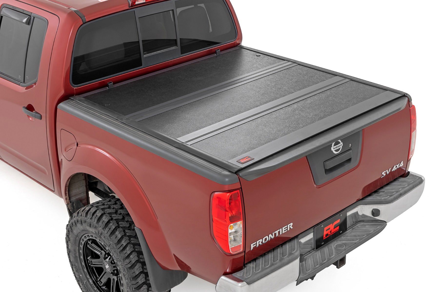 Rough Country Tri-Fold Tonneau Cover for 2005–2013 Nissan Frontier 5' Bed