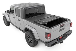 Hard Low Profile Tri-Fold Bed Cover for 2020-2025 Jeep Gladiator, view 2, Rough Country 47620500B