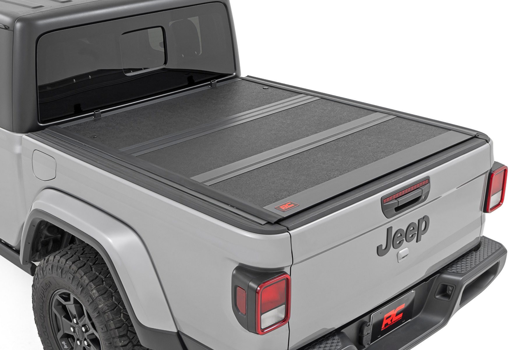 Rough Country Hard Low Profile Tri-Fold Bed Cover for 2020-2025 Jeep Gladiator