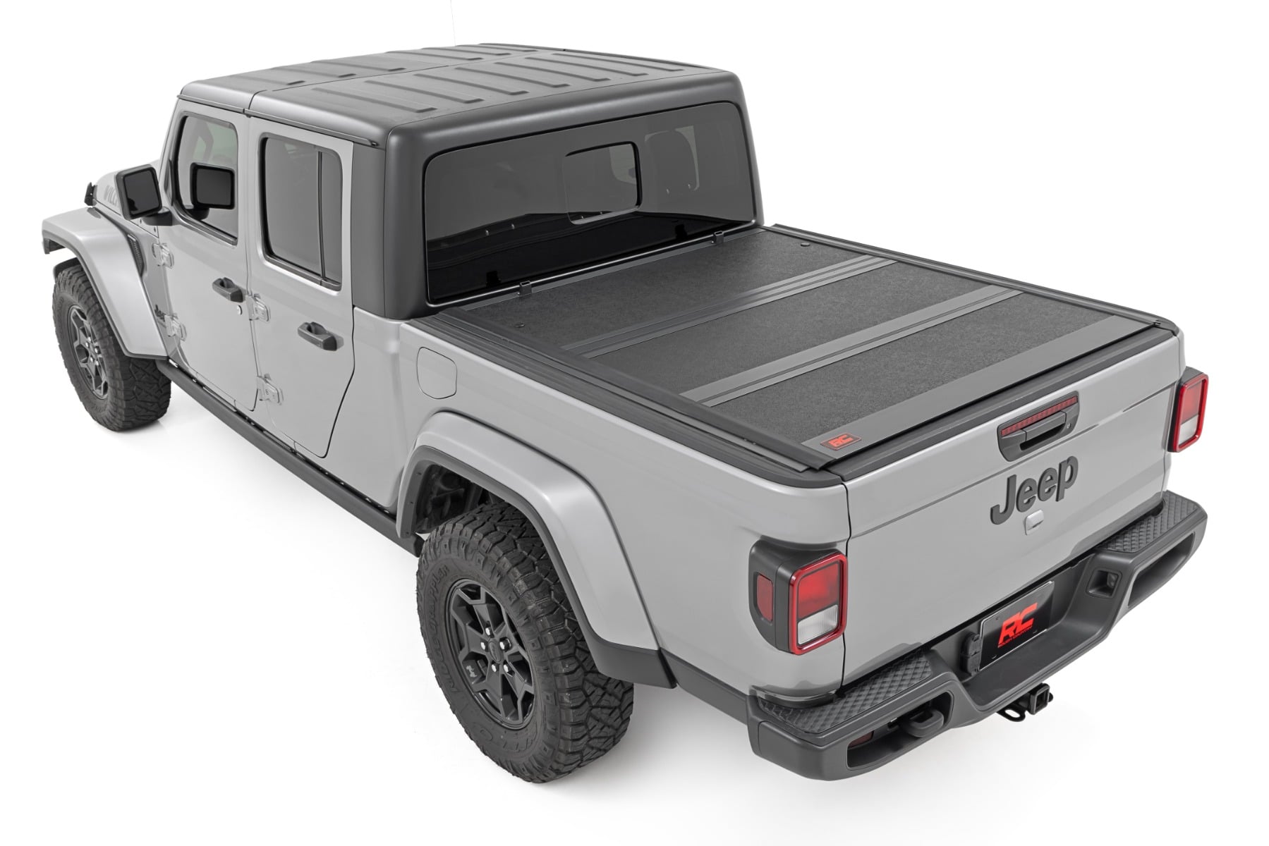 Hard Low Profile Tri-Fold Bed Cover for 2020-2025 Jeep Gladiator, Rough Country 47620500B