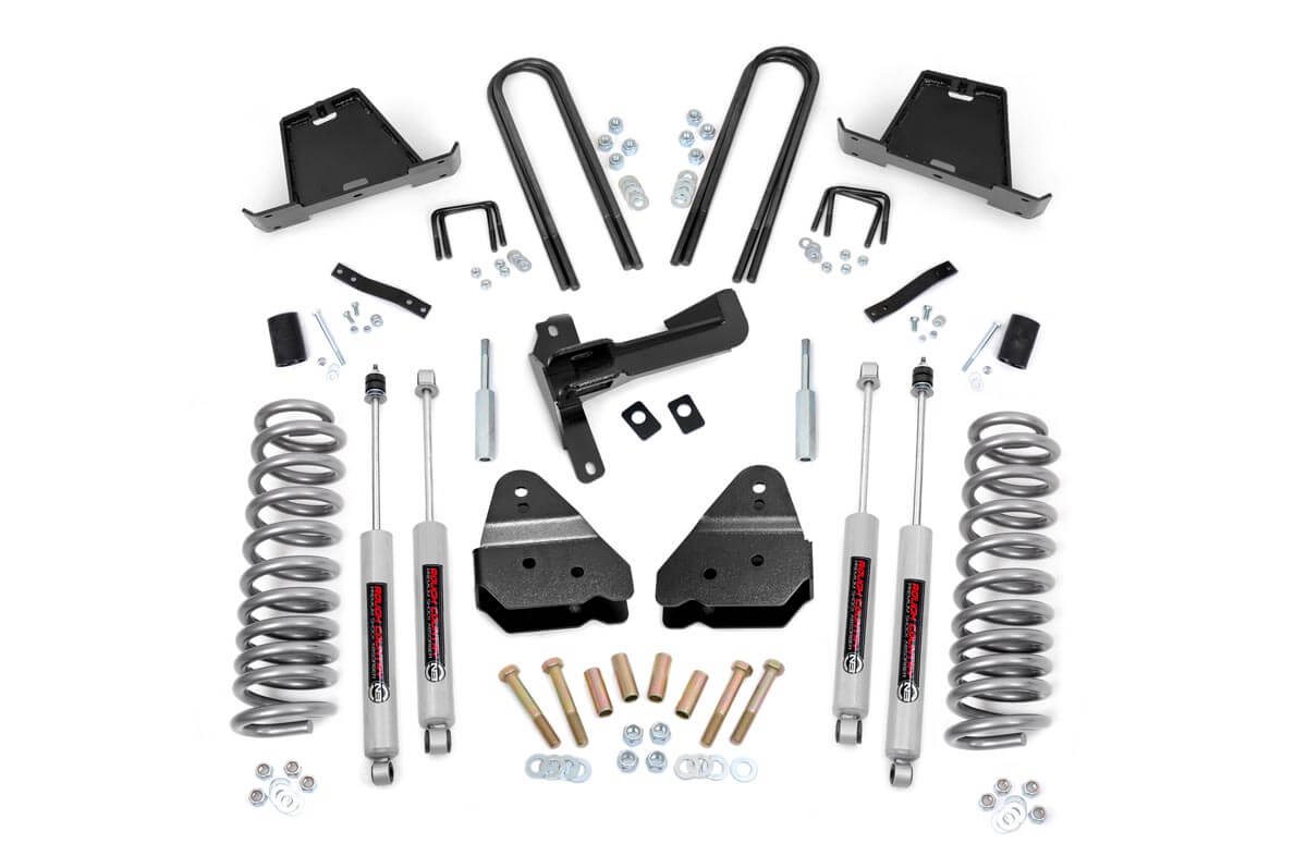 Rough Country 4.5-Inch Lift Kit with N3 Shocks for Ford Super Duty 4WD