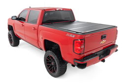 Hard Tri-Fold Bed Cover for Silverado & Sierra 1500 (2014–2018), view 2, Rough Country 49119551