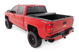 Hard Tri-Fold Bed Cover for Silverado & Sierra 1500 (2014–2018), view 3, Rough Country 49119551