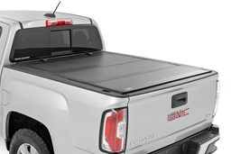 Hard Tri-Fold Bed Cover for Colorado & Canyon (2015-2025) shown installed, Rough Country 49120500
