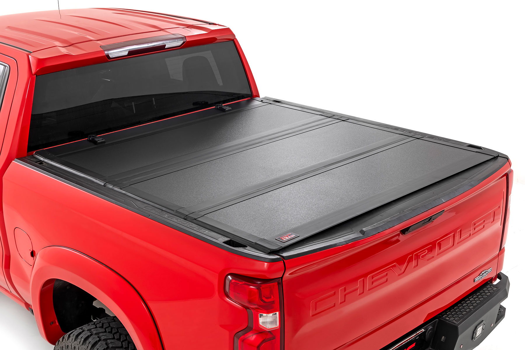 Rough Country Hard Tri-Fold Flip-Up Tonneau Cover