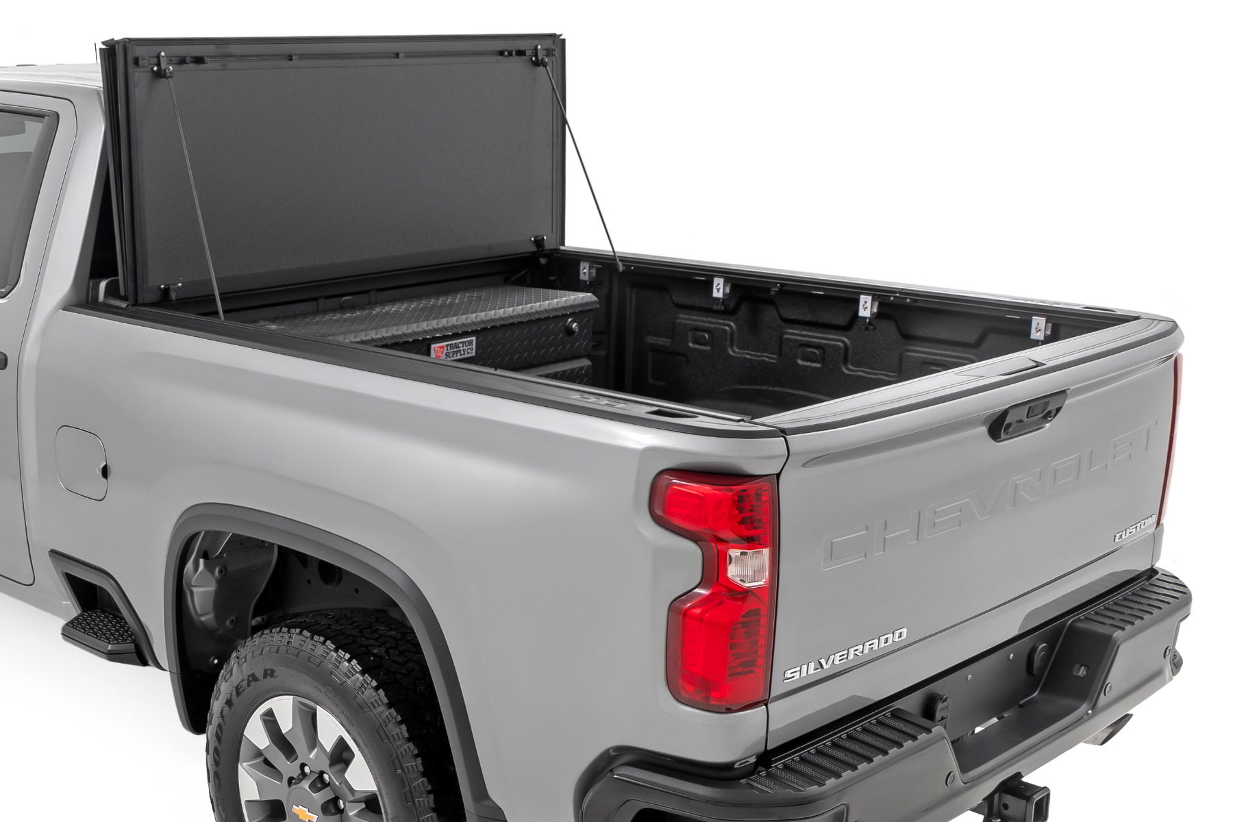 Hard Tri-Fold Flip Up Bed Cover for Silverado/Sierra HD (2020-2025), Rough Country 49120651