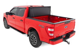Hard Tri-Fold Flip Up Bed Cover for Ford F-150 5'7" Bed (2015-2020), view 5, Rough Country 49220550
