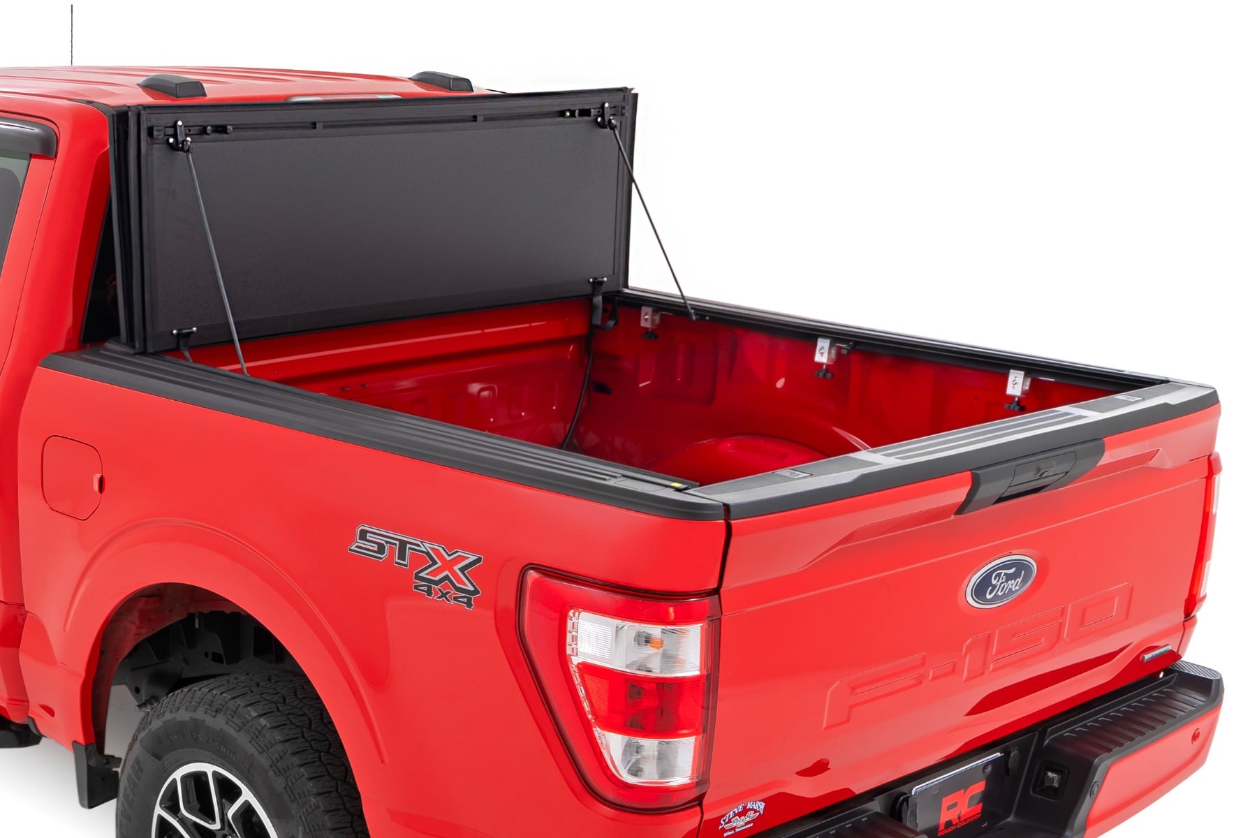 Hard Tri-Fold Flip Up Bed Cover for Ford F-150 5'7" Bed (2015-2020), Rough Country 49220550