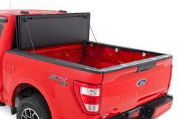 Hard Tri-Fold Flip Up Bed Cover for Ford F-150 5'7" Bed (2015-2020), Rough Country 49220550