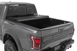 Hard Tri-Fold Flip Up Bed Cover for Ford F-150, view 3 — Rough Country 49221550