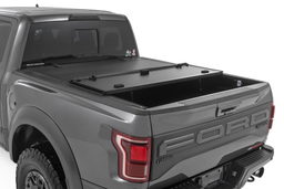 Hard Tri-Fold Flip Up Bed Cover for Ford F-150, view 4 — Rough Country 49221550