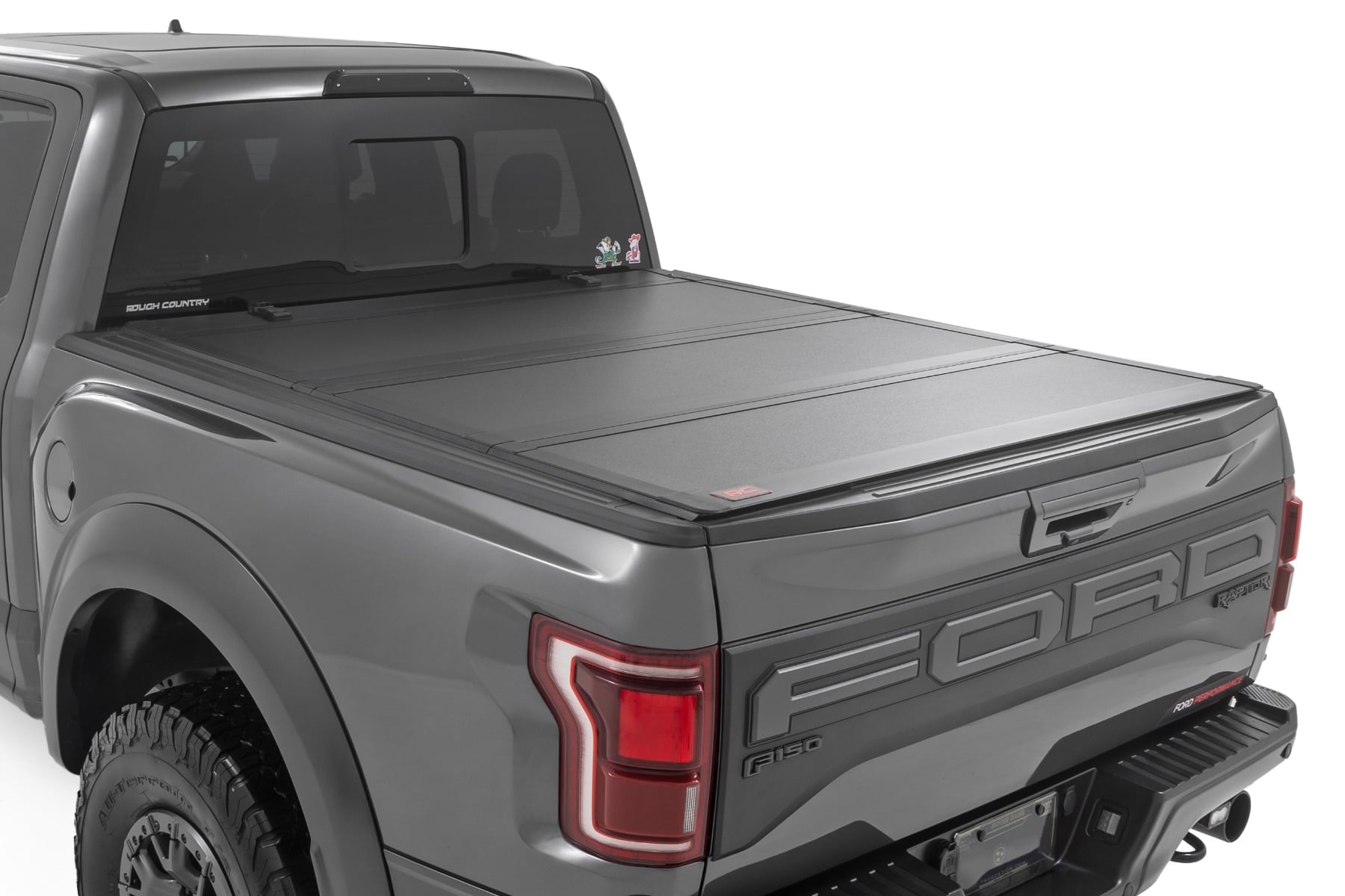 Rough Country Hard Tri-Fold Flip Up Bed Cover for Ford F-150