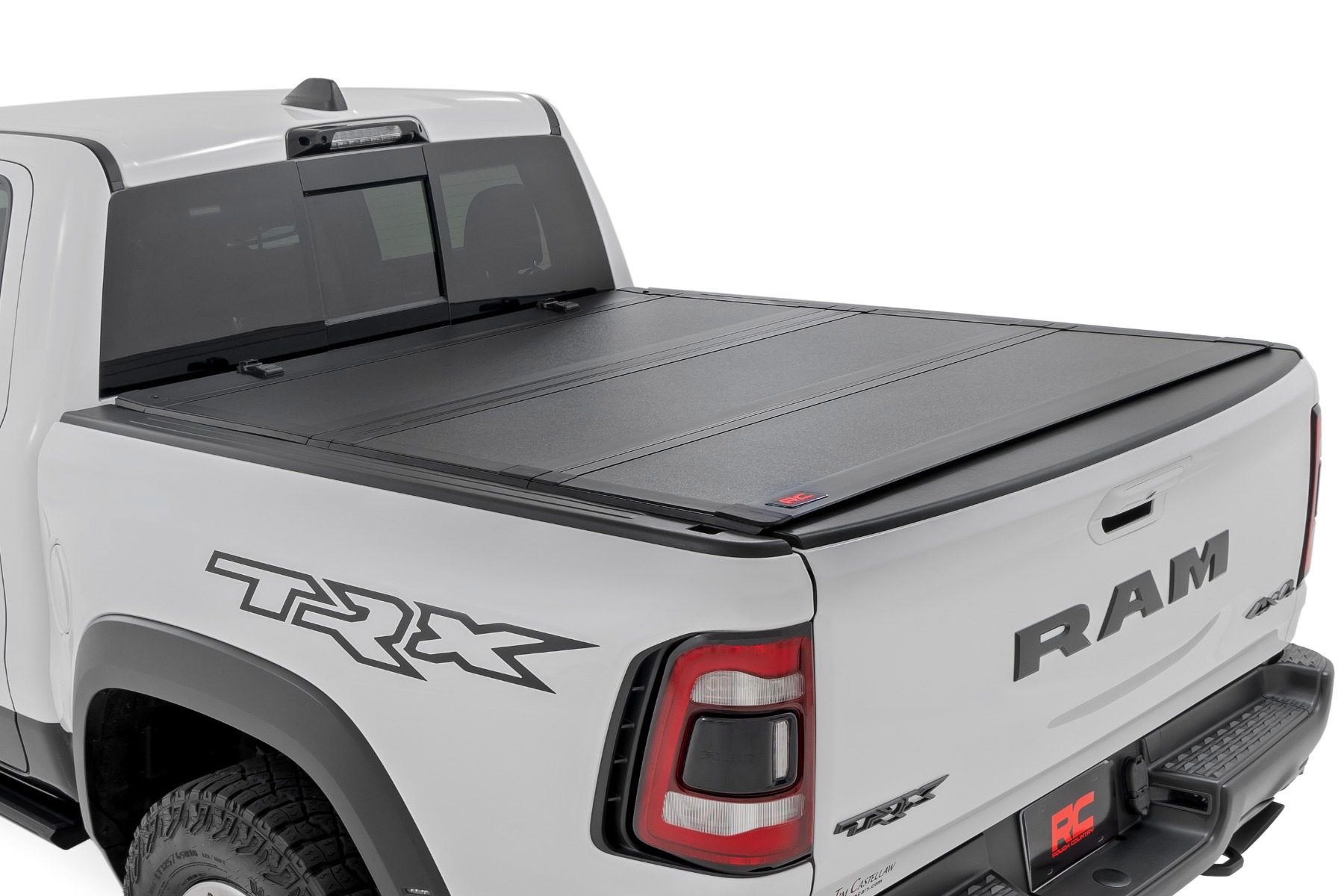 Rough Country Hard Tri-Fold Flip Up Bed Cover for Ram 1500