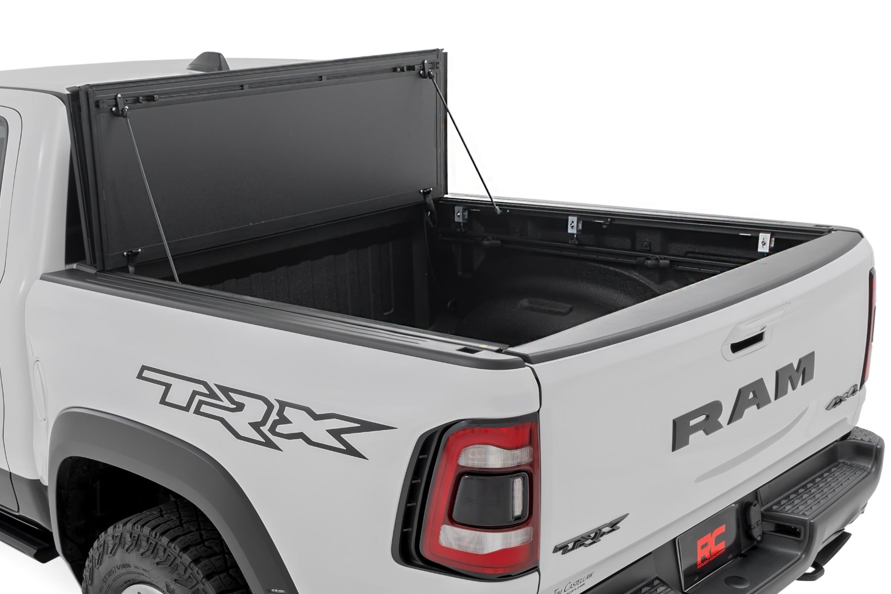 Hard Tri-Fold Flip-Up Bed Cover for Ram 1500 (2019–2025), Rough Country 49320650