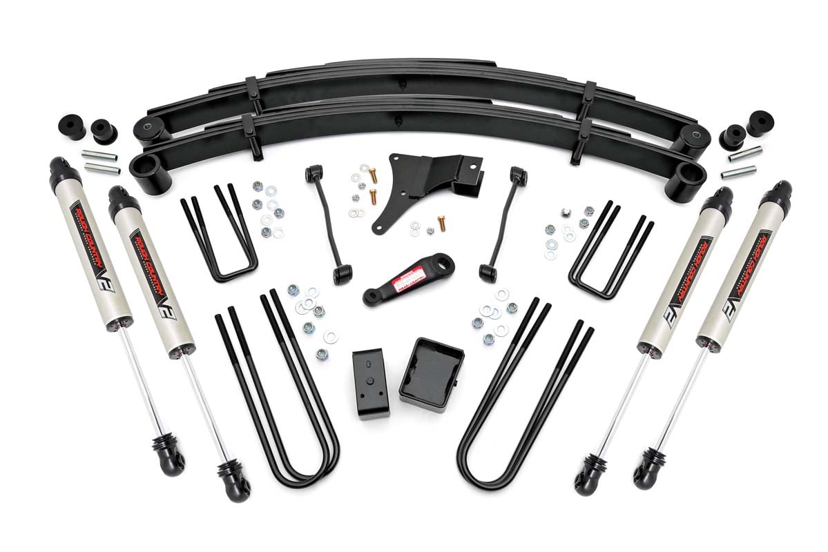 6-Inch Lift Kit with V2 Shocks for 1999 Ford Super Duty 4WD, Part 49370, Rough Country