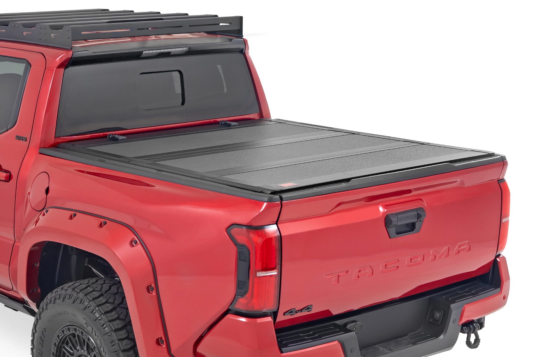 Rough Country Hard Tri-Fold Flip Up Bed Cover for Toyota Tacoma