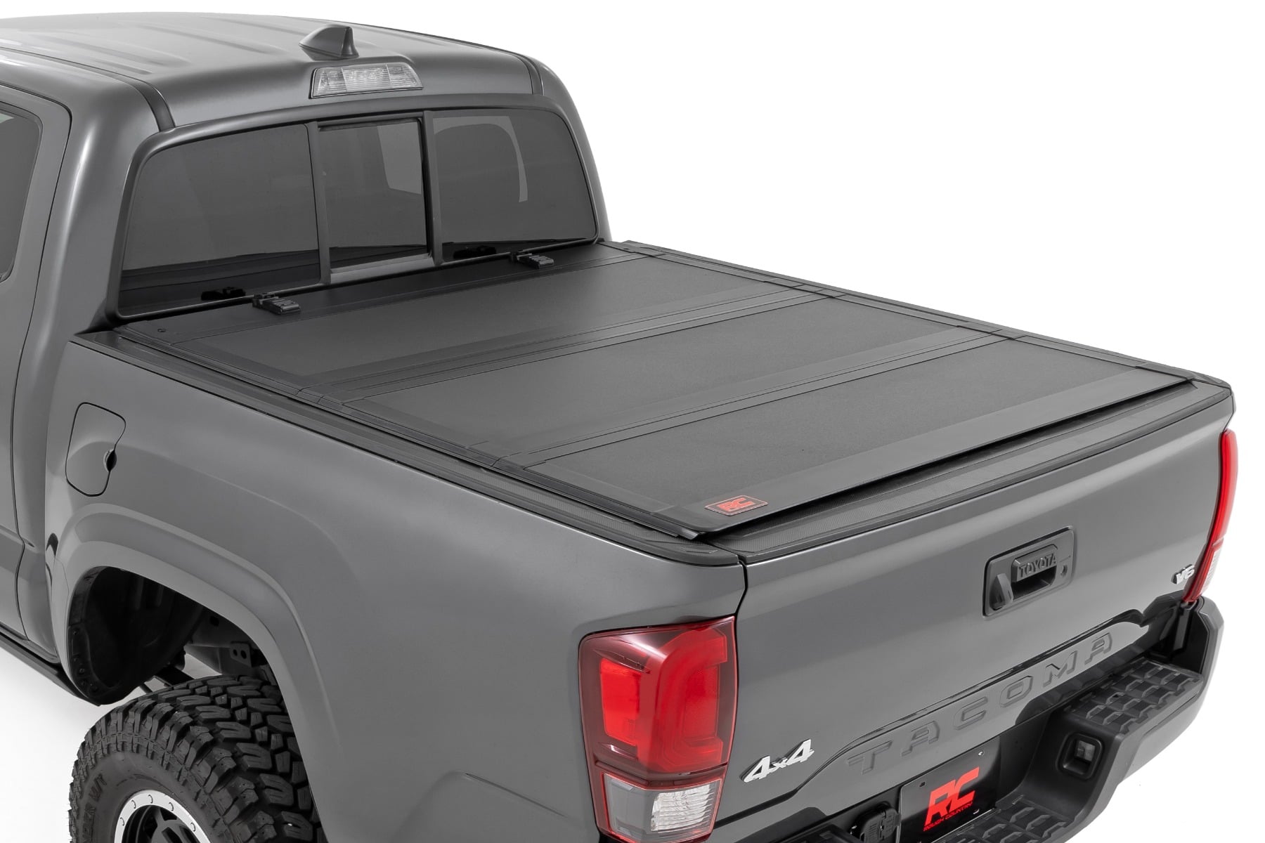 Rough Country Hard Tri-Fold Flip Up Bed Cover for Toyota Tacoma