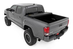 Hard Tri-Fold Flip Up Bed Cover for 2016-2023 Toyota Tacoma, view 4, Rough Country 49420500
