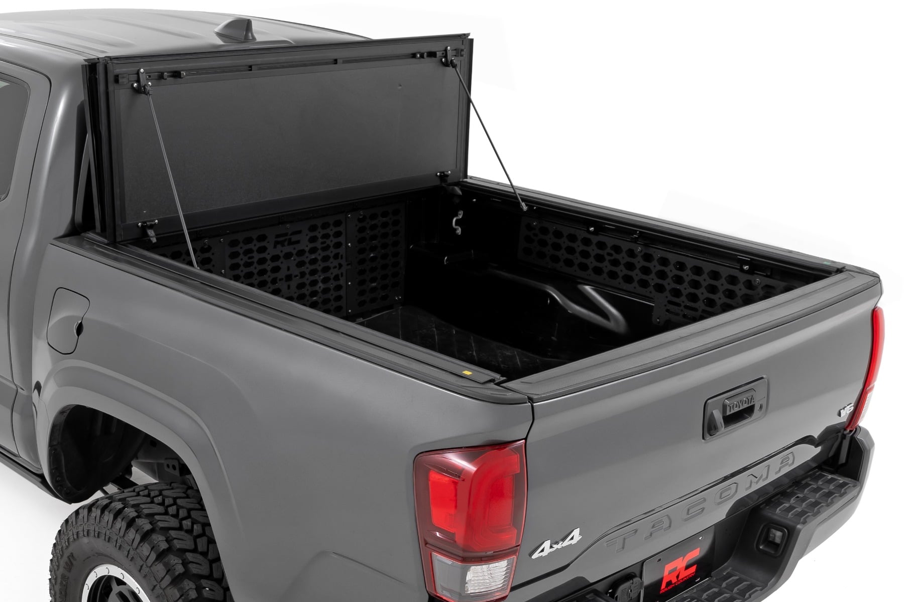 Hard Tri-Fold Flip Up Bed Cover for 2016-2023 Toyota Tacoma, Rough Country 49420500