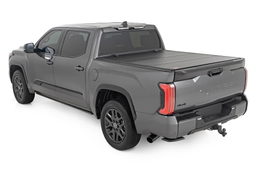 Hard Tri-Fold Flip Up Bed Cover for 2022–2025 Toyota Tundra 5'7" Bed, view 3, Rough Country 49514551