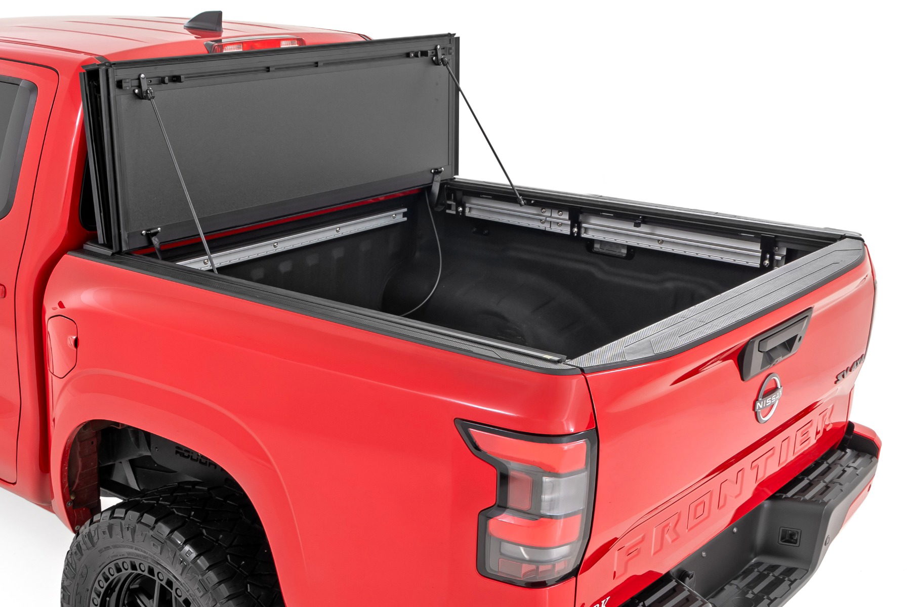 Tri-Fold Flip Up Bed Cover for Nissan Frontier 5' Bed (2022-2024), Rough Country 49520551A