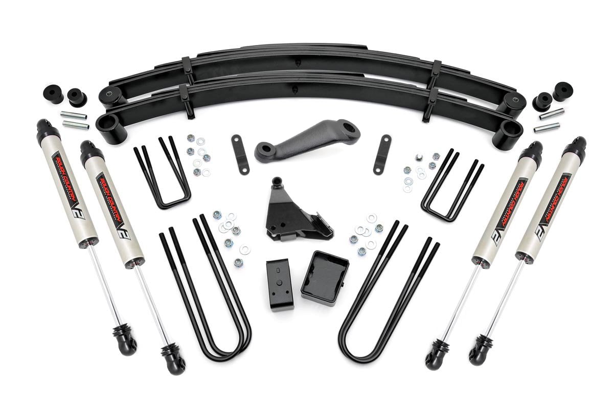 6-Inch Lift Kit with V2 Shocks for Ford Super Duty 4WD (1999-2004), Part 49670, Rough Country