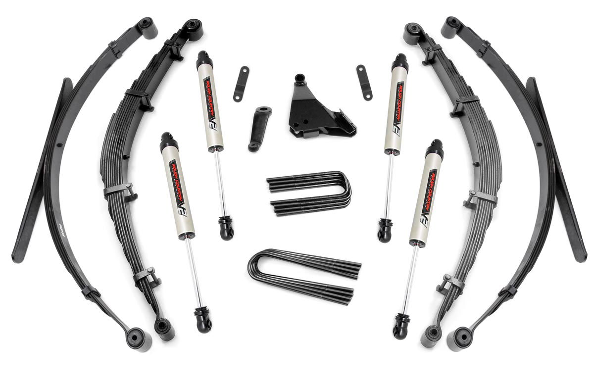 6-Inch Lift Kit with V2 Shocks for Ford Super Duty 4WD (1999-2004), Part 49770, Rough Country