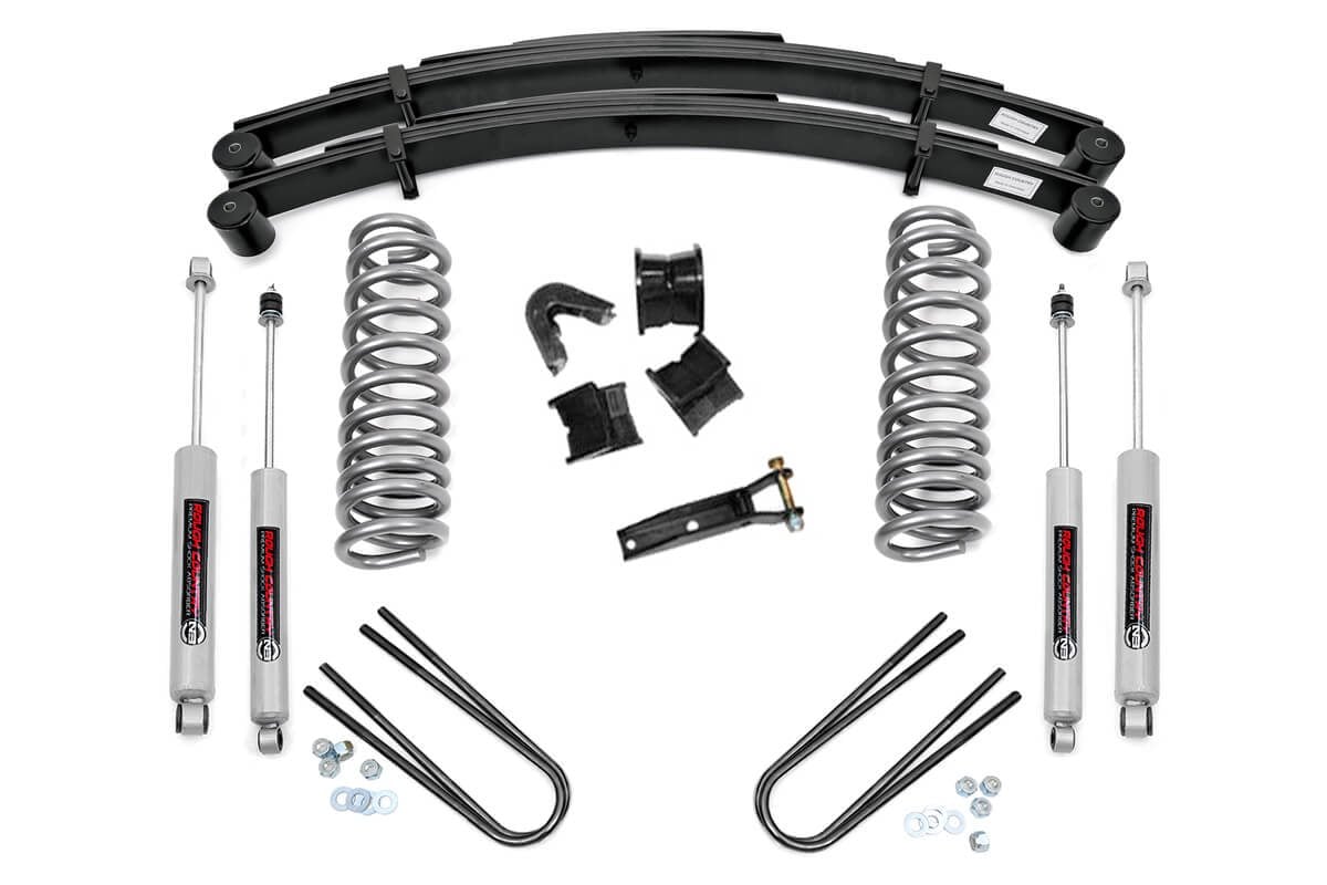 Rough Country 4-Inch Lift Kit with N3 Shocks for 1977–1979 Ford F-150 4WD