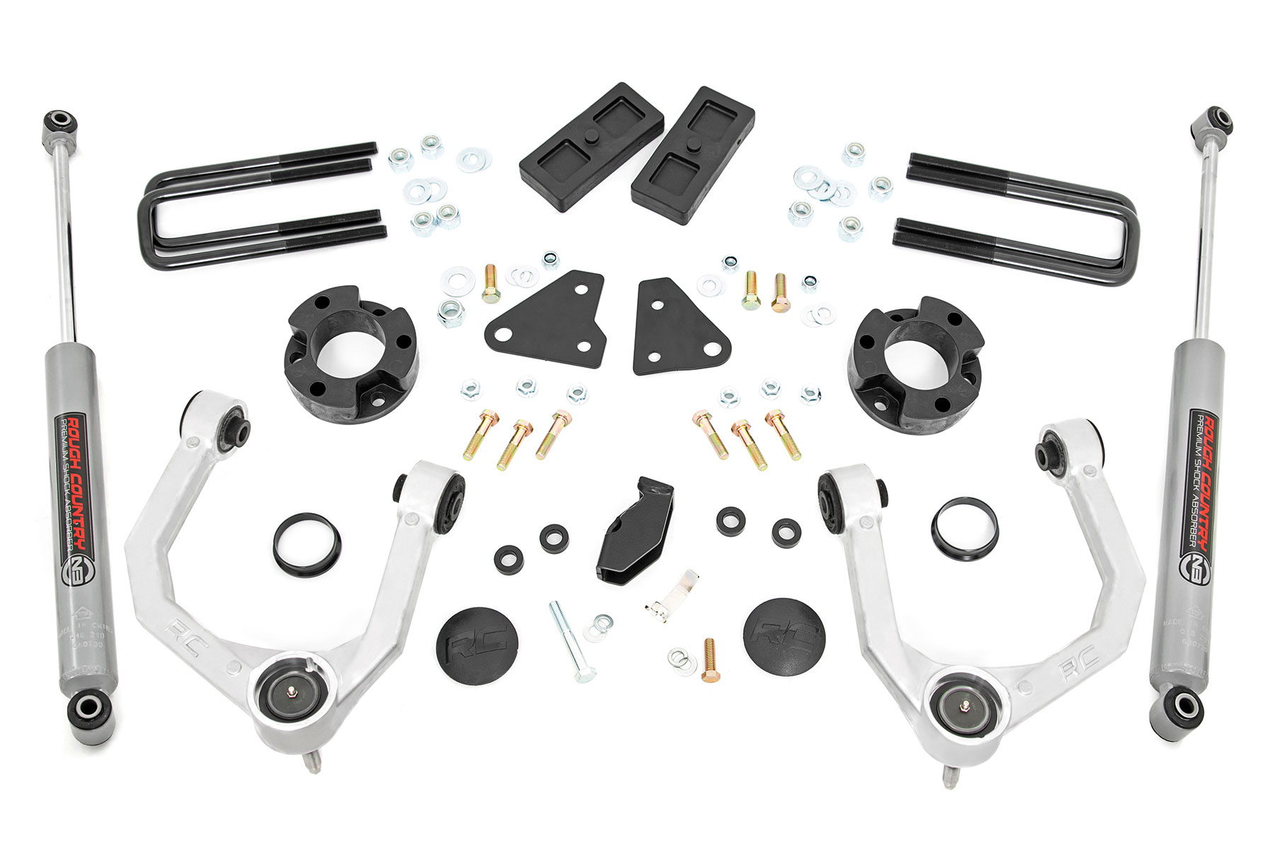 Rough Country 3.5-Inch Lift Kit with N3 Shocks for 2019–2023 Ford Ranger 4WD