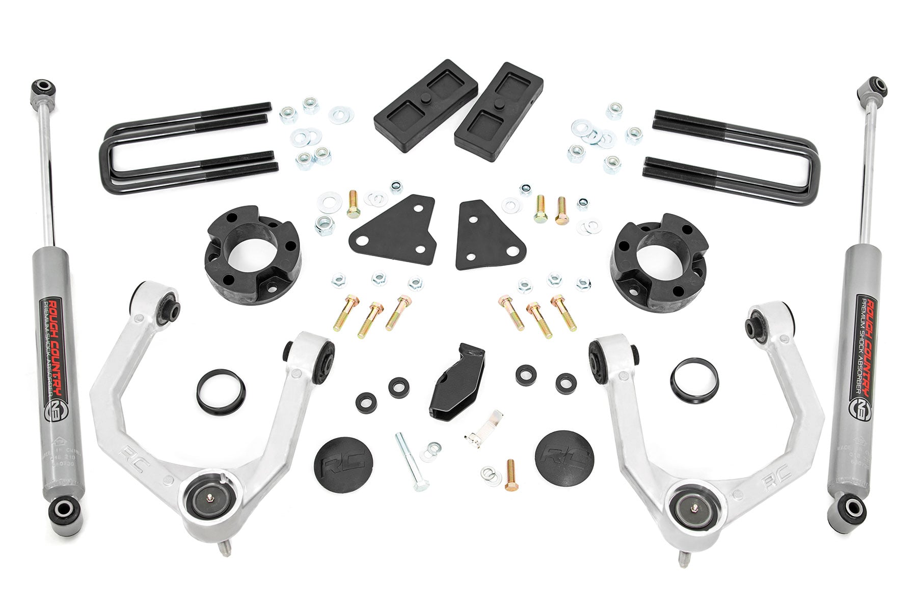 Rough Country 3.5-Inch Lift Kit with N3 Shocks for 2019–2023 Ford Ranger 4WD