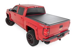 Hard Roll-Up Bed Cover for Silverado 1500 & Sierra 1500 (2014-2018), view 2, Rough Country 50214550