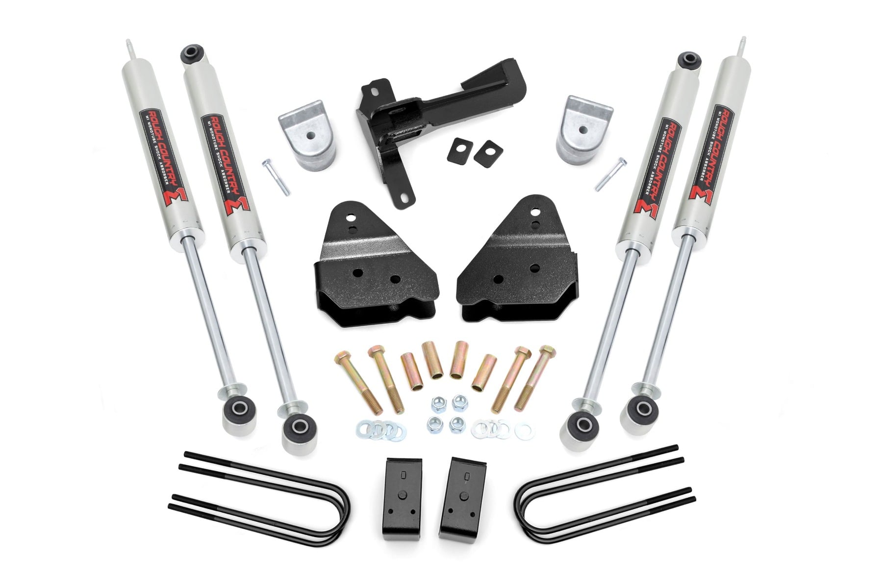 Rough Country 3-Inch Lift Kit with M1 Shocks for Ford F-250 4WD