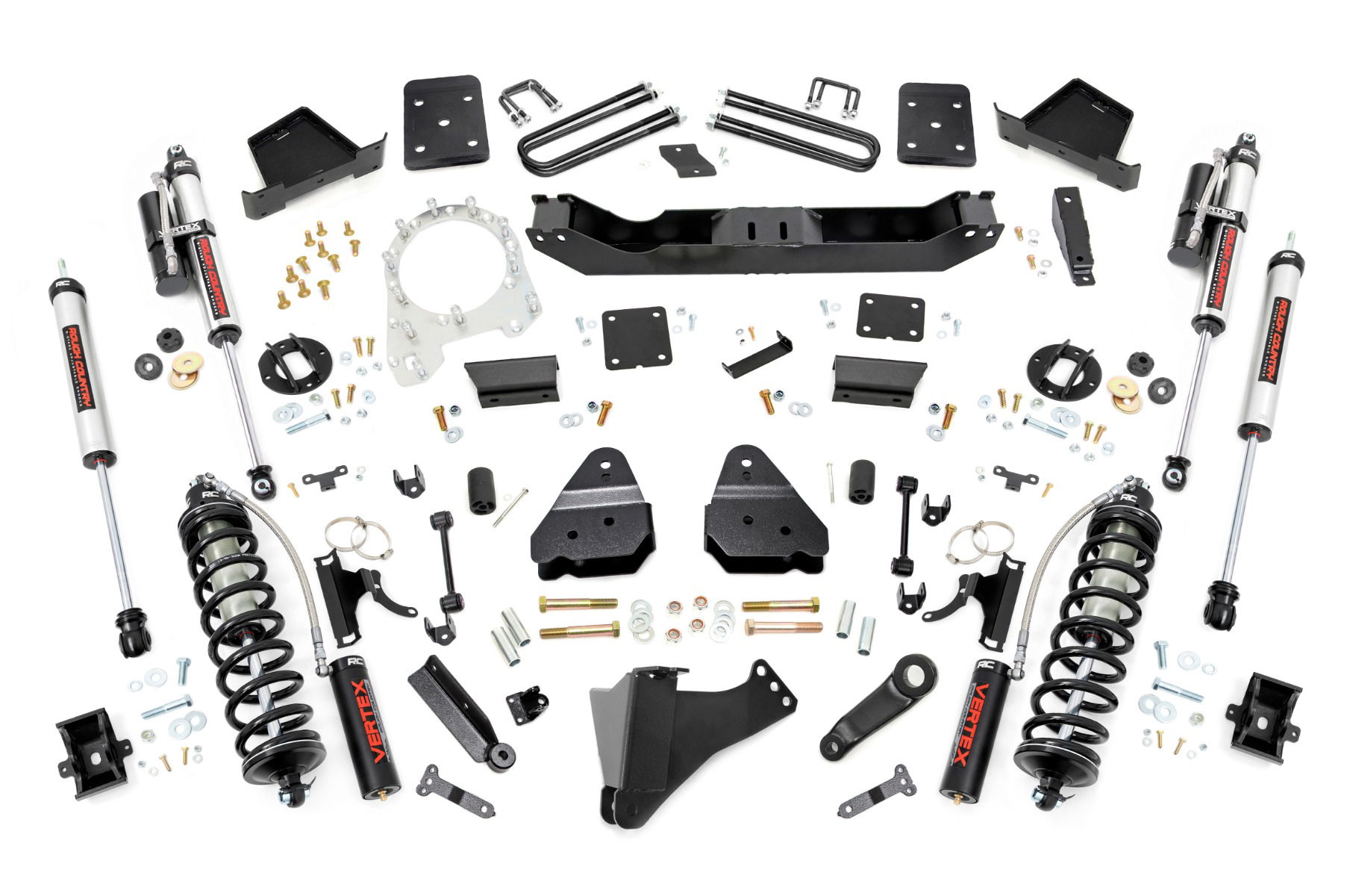 6-Inch Lift Kit with Vertex Coilovers for Super Duty 4WD (2017–2022) with Vertex Rear Coilovers, Rough Country 50457