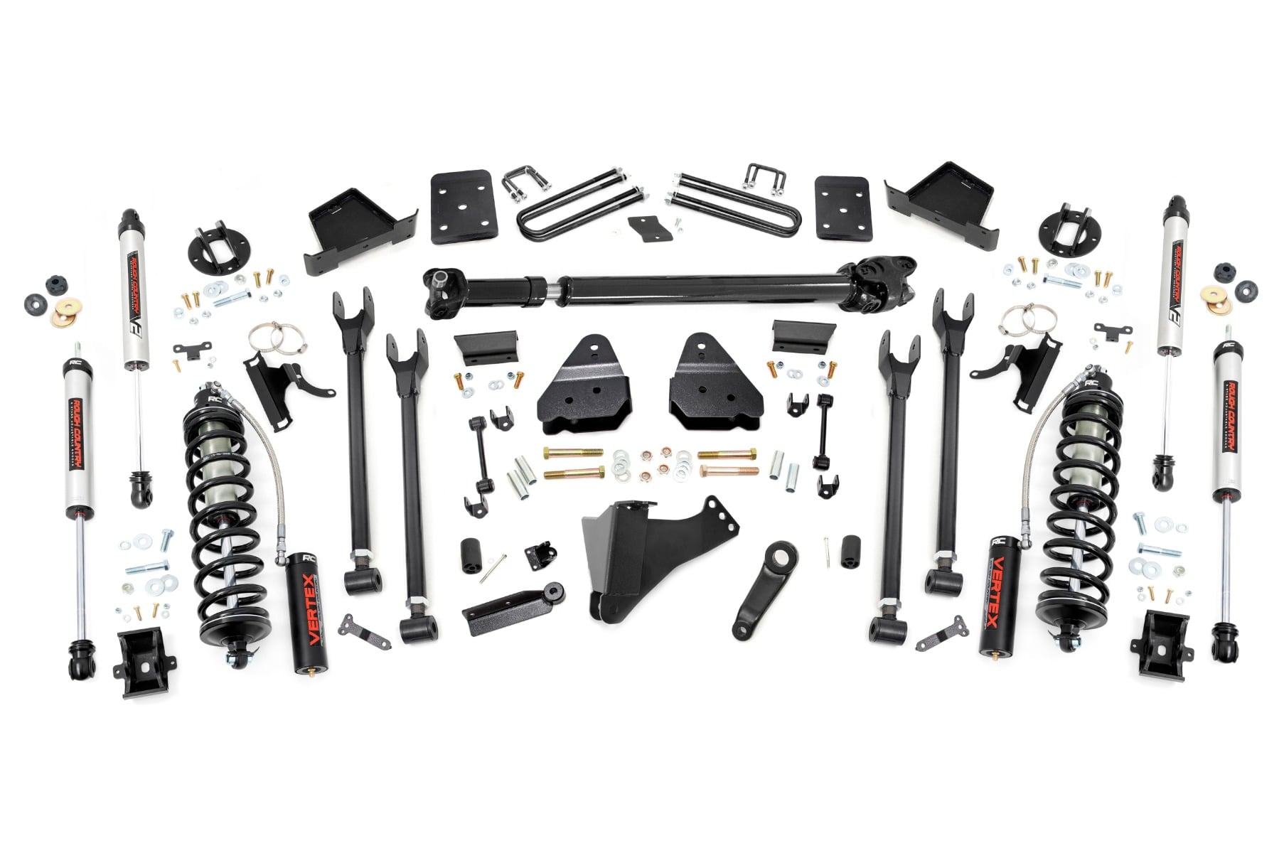 Rough Country 6-Inch Lift Kit with Vertex Coilovers for Super Duty 4WD (2017–2022) with Control Arms