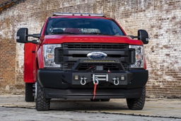 EXO Winch Mount Kit with LEDs for Ford Super Duty (2017-2020), view 2 — Rough Country 51004