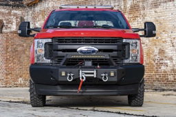 EXO Winch Mount Kit with LEDs for Ford Super Duty (2017-2020), view 5 — Rough Country 51004