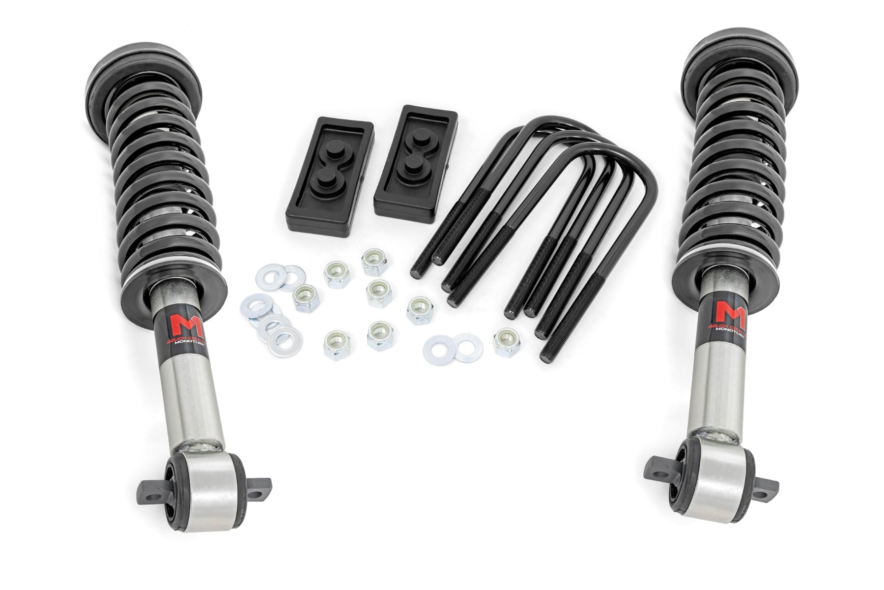 Rough Country 2.5-Inch Lift Kit with M1 Struts for F-150 Tremor 4WD