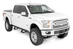 SRX2 Adjustable Aluminum Steps for F150 Crew Cab (2015-22), view 2, Rough Country 51008A