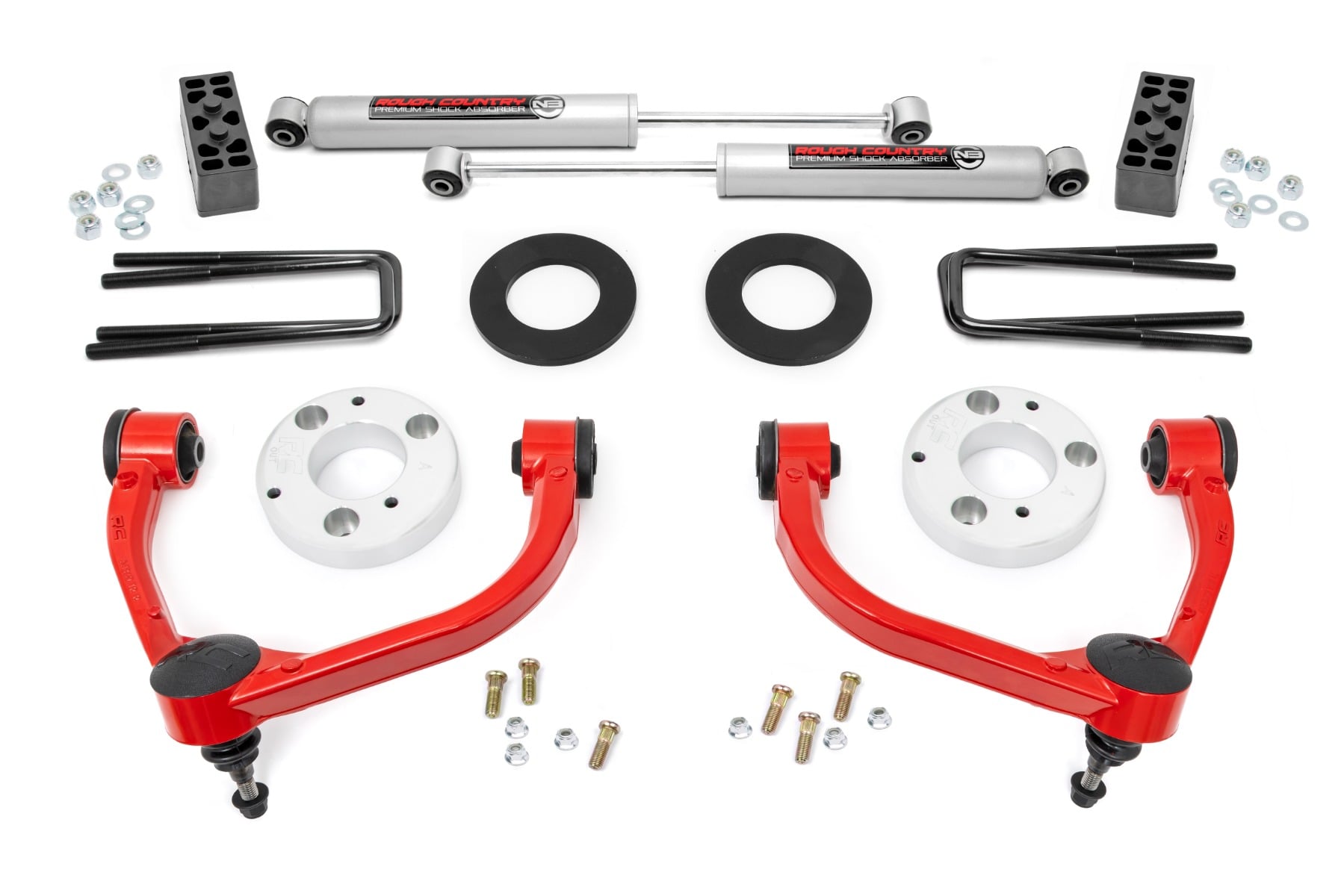 Rough Country 3-Inch Lift Kit with Forged Upper Control Arms for 2009–2013 F-150