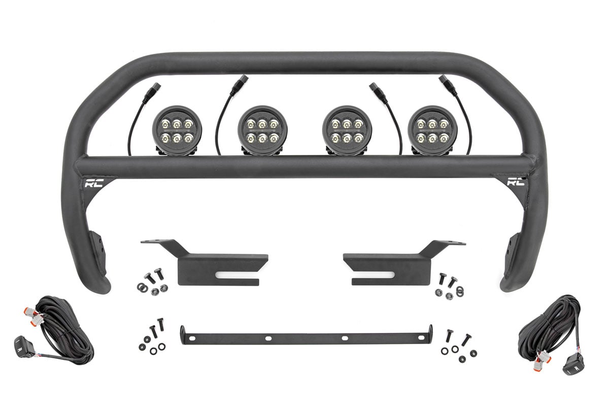 Rough Country Nudge Bar with 3.5-Inch Amber DRL LEDs for Ford Bronco 4WD