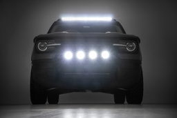 Nudge Bar with 20-Inch Cool White DRL LED Bar for Bronco Sport, view 6, Rough Country 51042